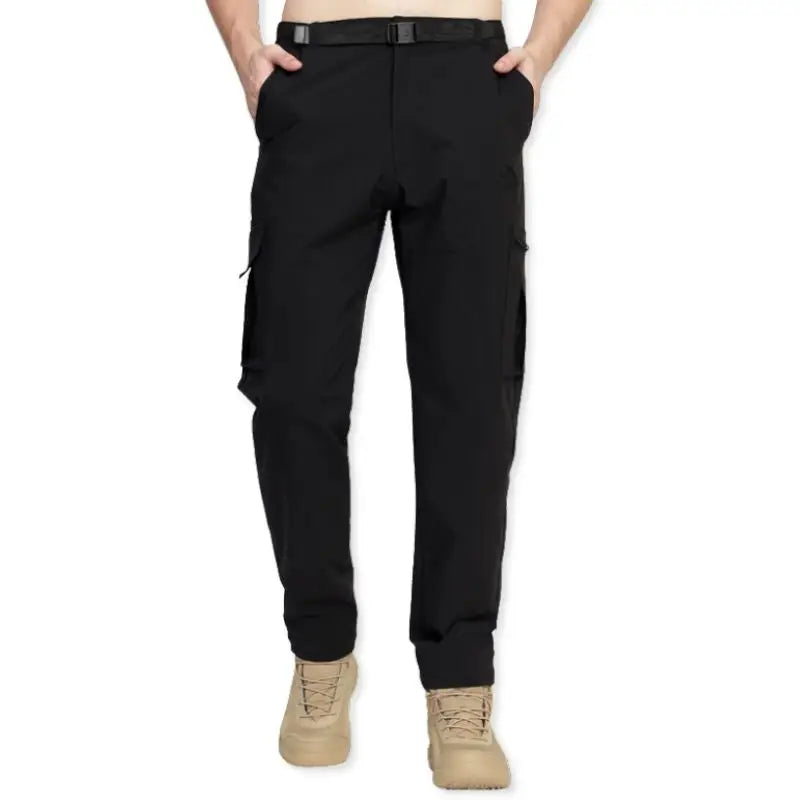 Lammer Men’s Soft Shell 6 Pockets Hiking & Trekking Pants - Black / M - Cargos and Pants