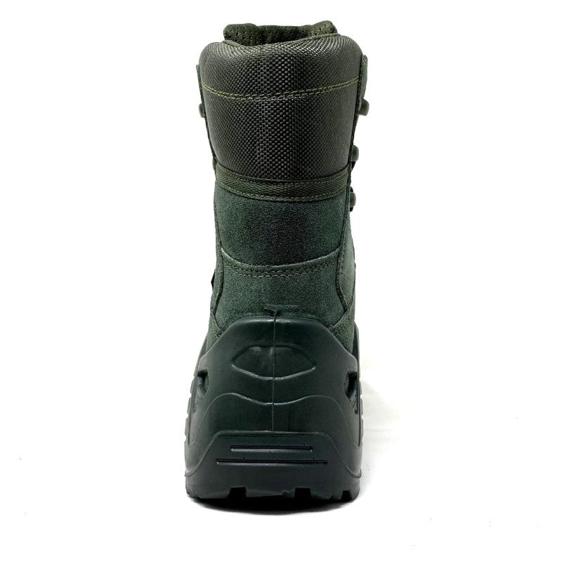 Lammer Men's Tactical-4 high ankle shoes in dark green, featuring durable design and rugged sole for outdoor and tactical use.