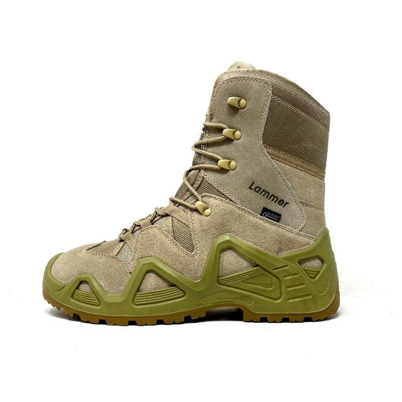 Lammer Men’s Tactical-4 High Ankle Shoes showcasing durable black tactical shoes with ankle support and rugged soles.