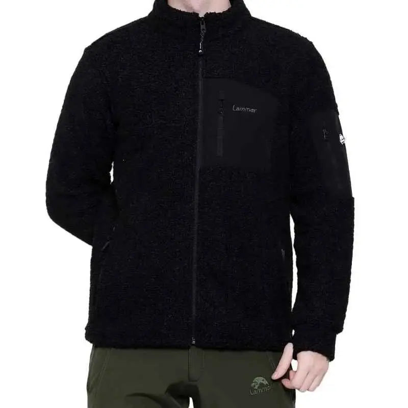 Lammer Men’s Teddy 002 Full Zip Jacket - Black / M - Fleece Jacket