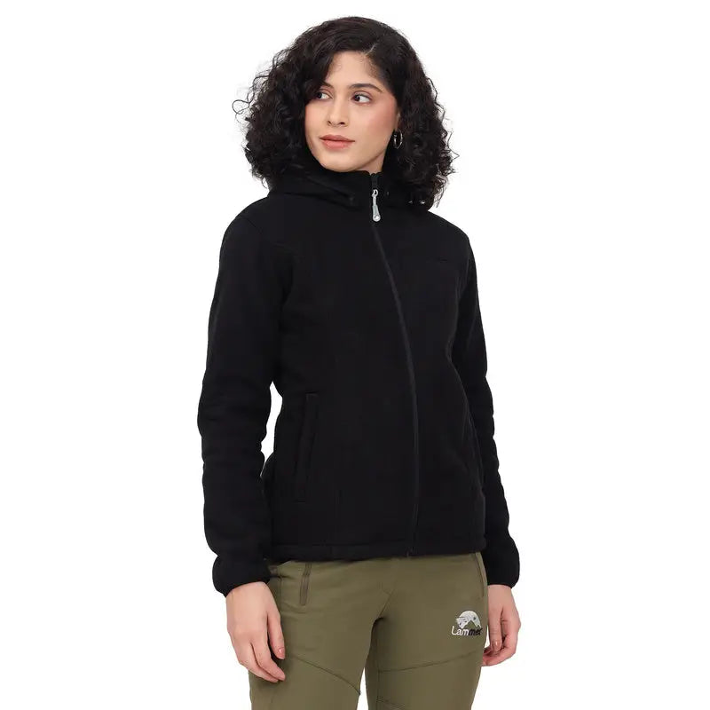 Lammer Women’s Bonded Coral Fleece Full Sleeves Jacket - Wind Jacket