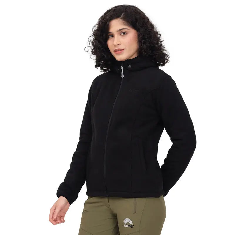 Lammer Women’s Bonded Coral Fleece Full Sleeves Jacket - Wind Jacket