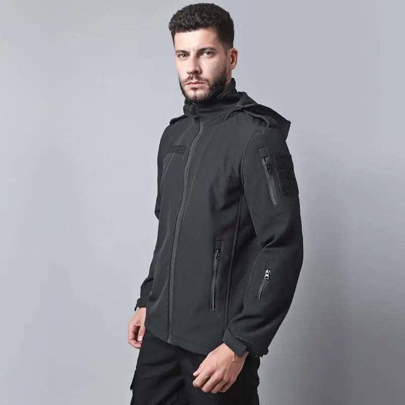 MountMiller Men’s 12 Zip Softshell Wind Proof Lycra Jacket - Jacket