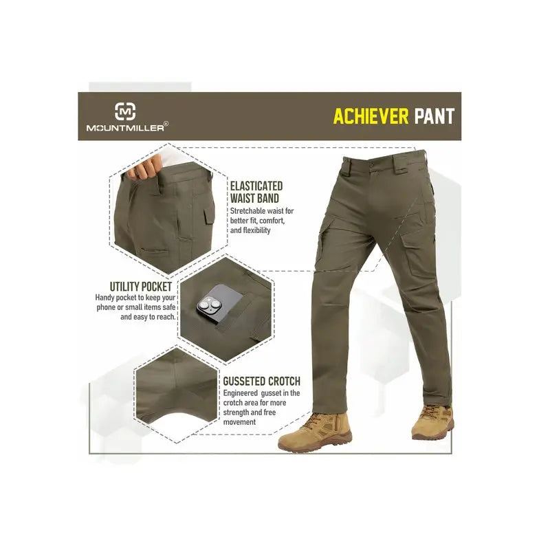 MountMiller Men’s Achiever Tactical Pant - Cargos and Pants