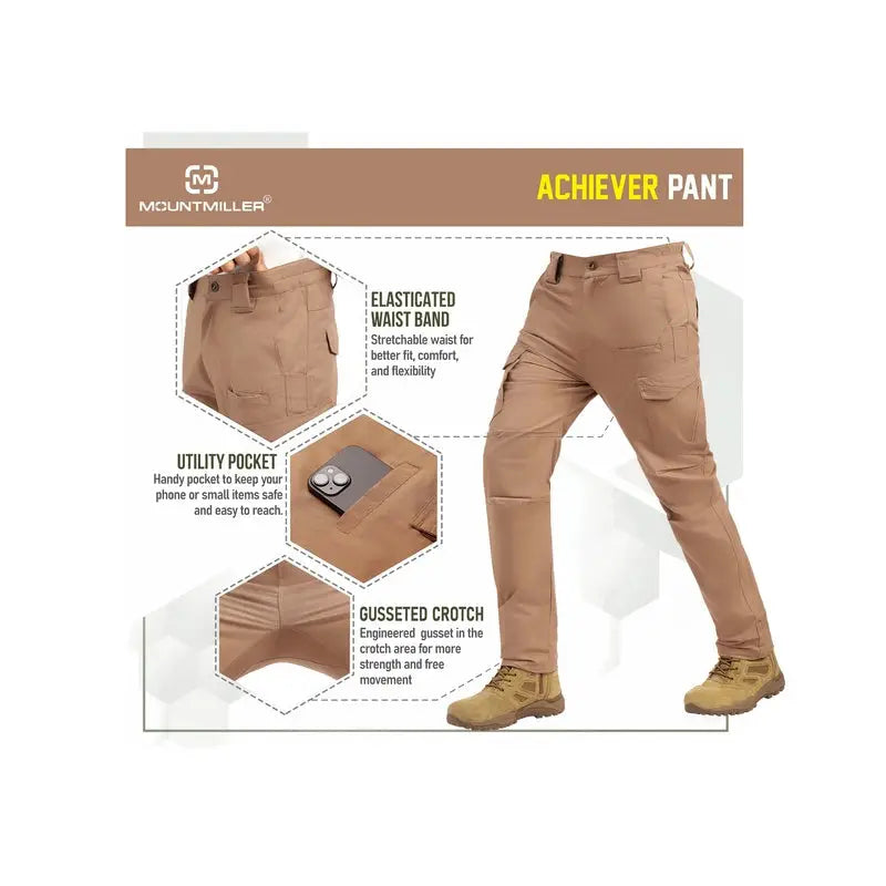 MountMiller Men’s Achiever Tactical Pant - Cargos and Pants
