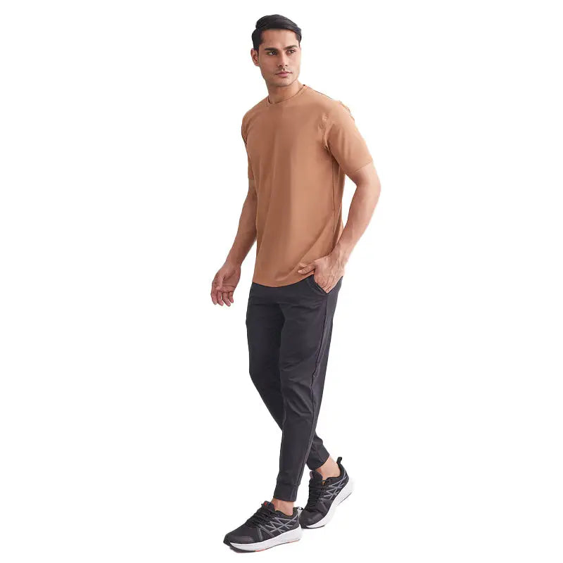 MountMiller Men’s Durafit Torso Half Sleeves T-Shirt - Khaki / S - T-shirt