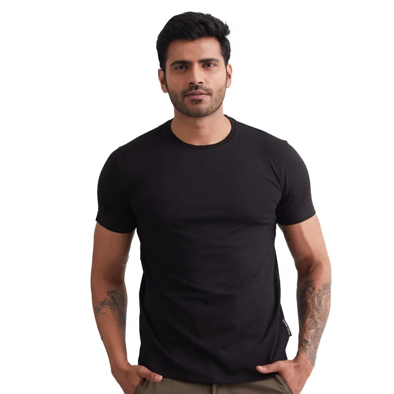 MountMiller Men’s Element Cotton Lyra Half Sleeves T-Shirt - Olive Green / S - T-shirt