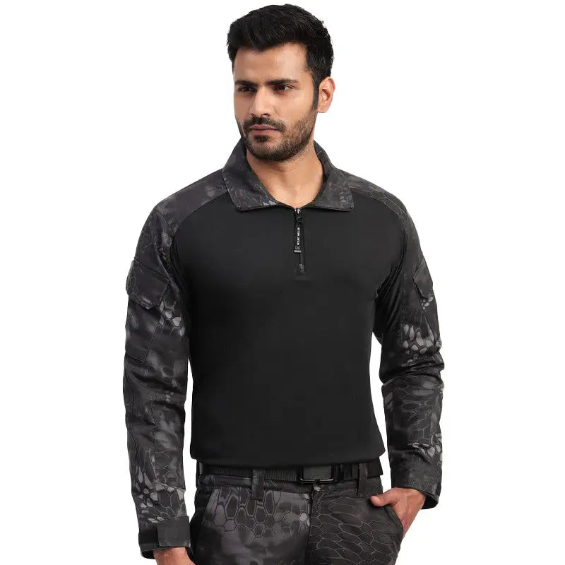 MountMiller Men’s Full Sleeve Tactical T-Shirt - Army Green / S - T-shirt