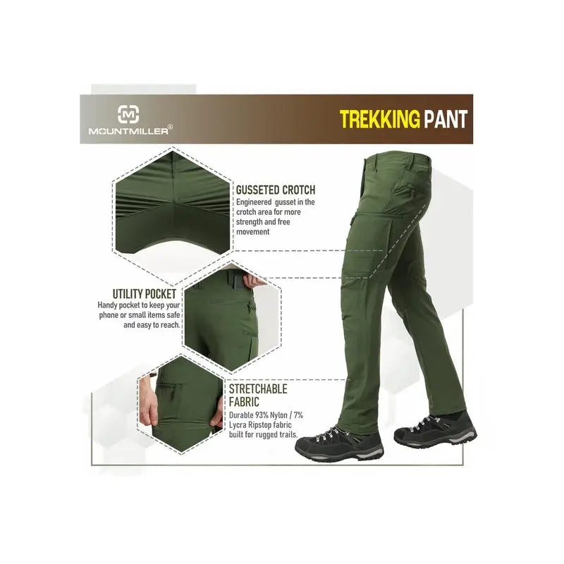 MountMiller Men’s PathFinder Trekking Pant - Cargos and Pants