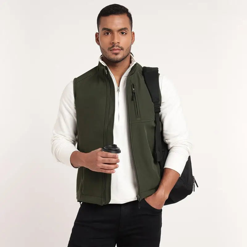 MountMiller Men’s Sleeveless Softshell Jacket - Olive Green / S - Jacket