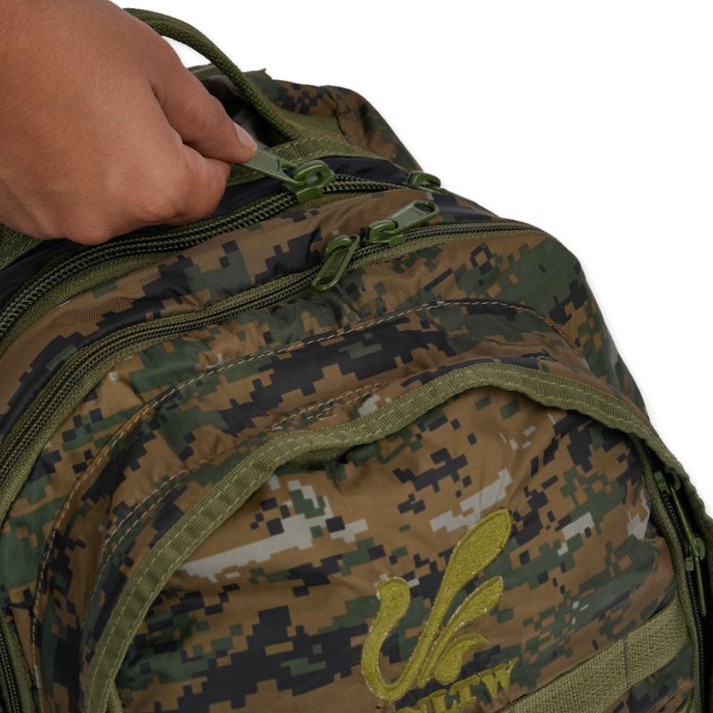 NLTW tactical 45-liter military-style backpack with MOLLE front panel, black color, durable straps, and multiple compartments.