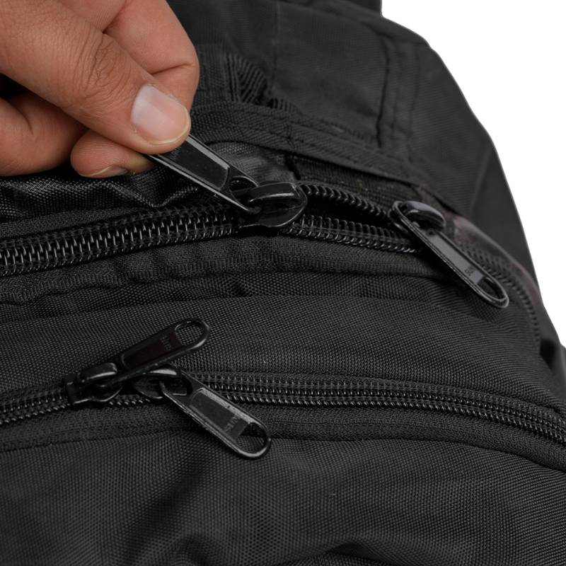 Black NLTW Tactical Day Backpack with 55-liter capacity, MOLLE front panel, and military-style design.