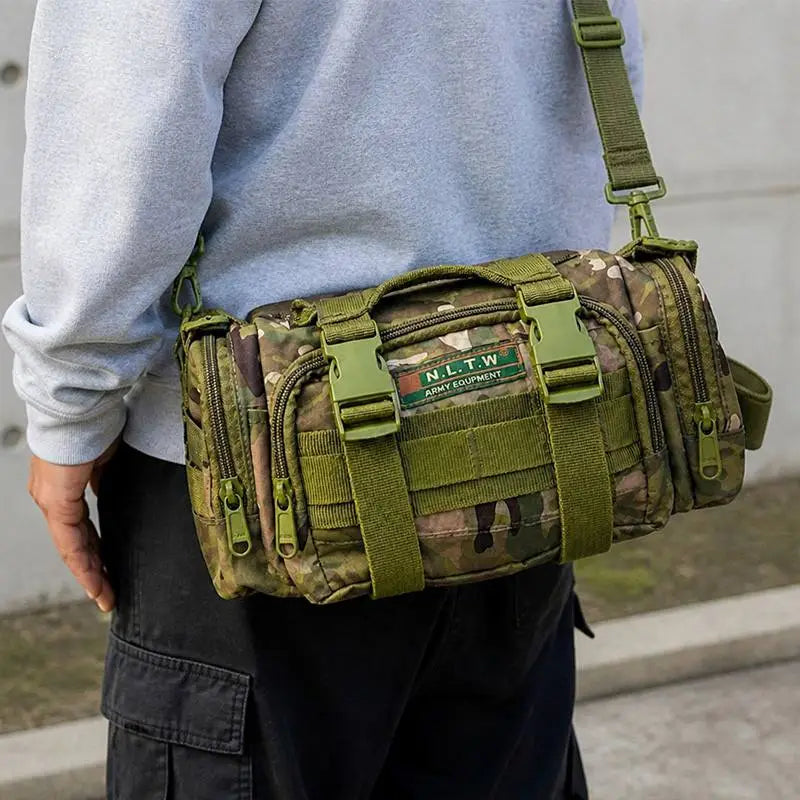 NLTW Tactical Waist Pack with Multiple Compartments- Military-Style Waist & Sling Bag - US Print - Duffel Bag