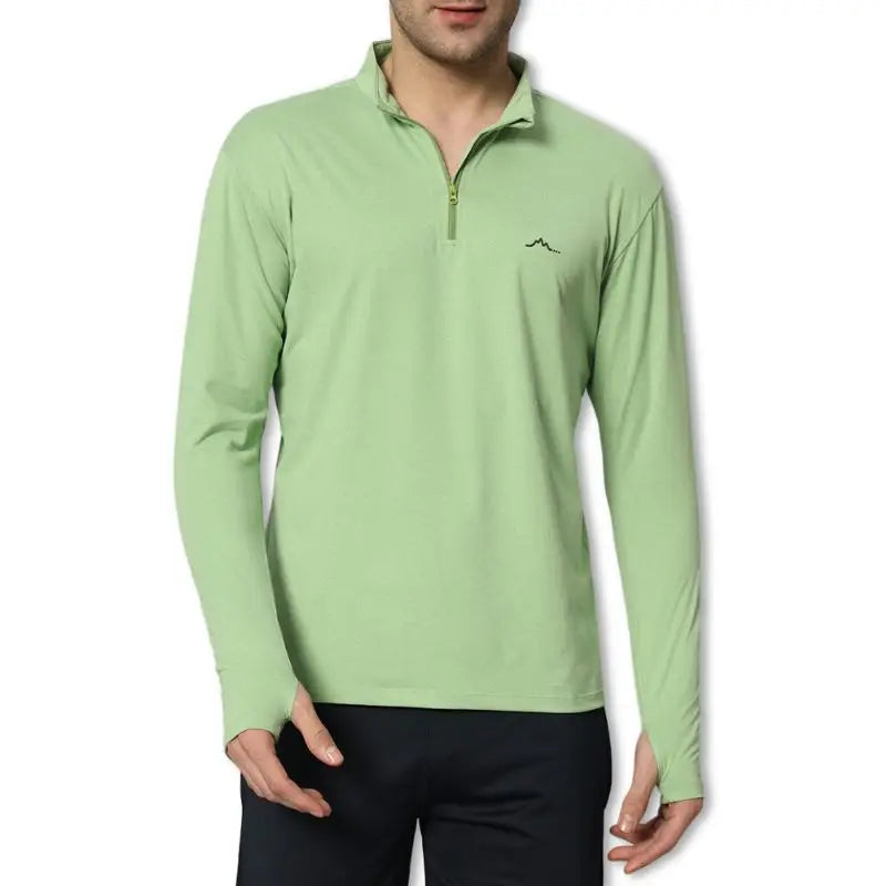 Reccy Men’s Nomadic Ultra-Dry Stretch Full Sleeves T-shirt - Green Tea / S - T-shirt
