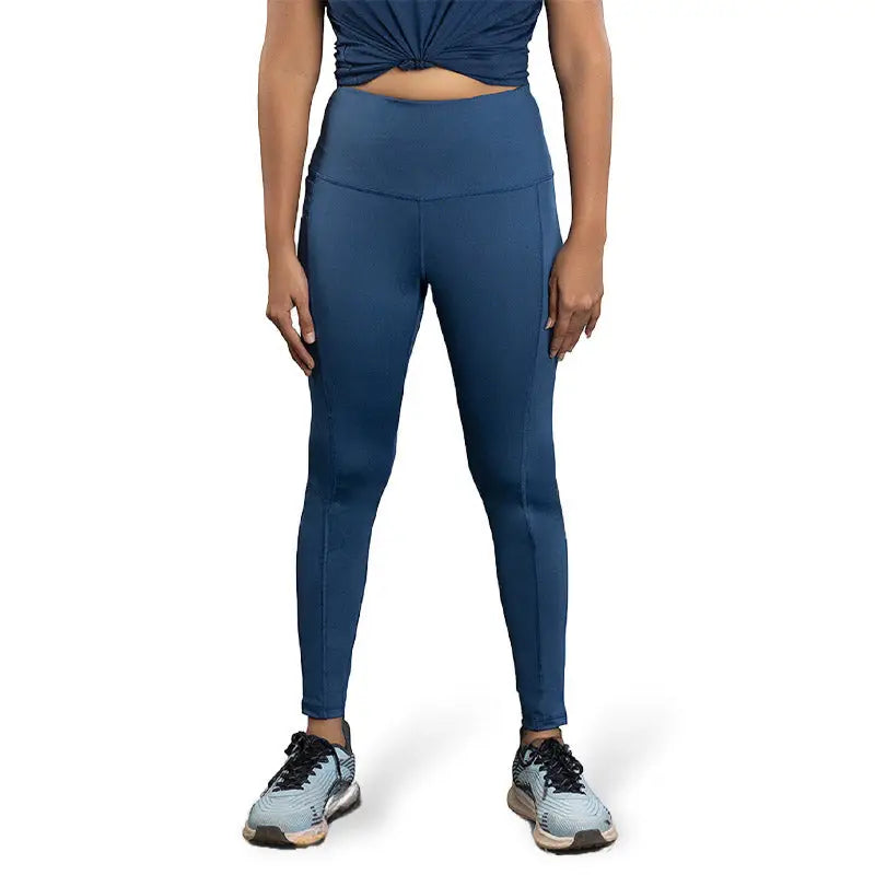Ruggd Indian women's all-in-one training leggings in black with a sleek fit and high waistband, designed for active wear and workouts.