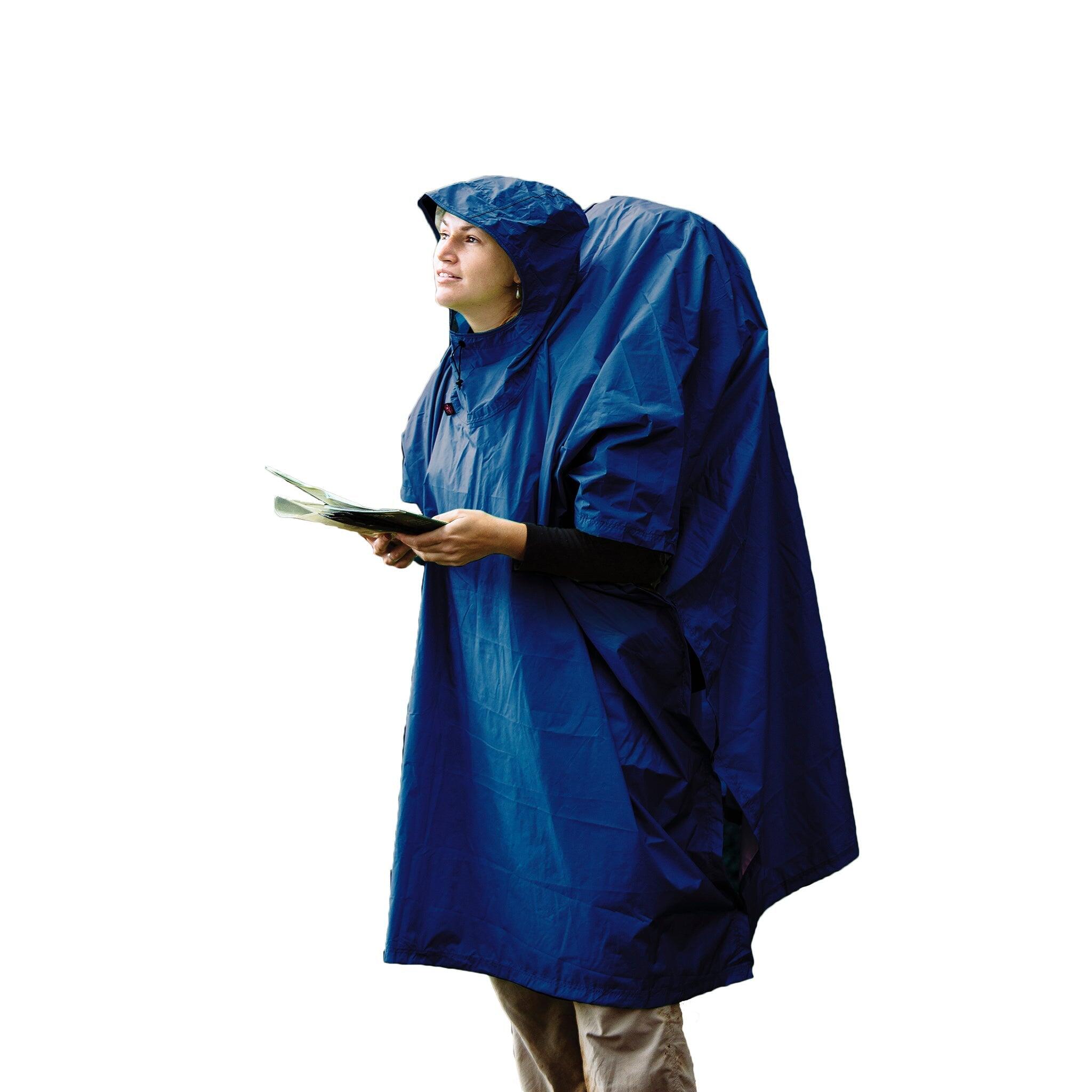 Sea to Summit Hiking 70D Nylon Tarp Rain Poncho 4 in 1 - Royal Blue / Free Size - Rain Jacket