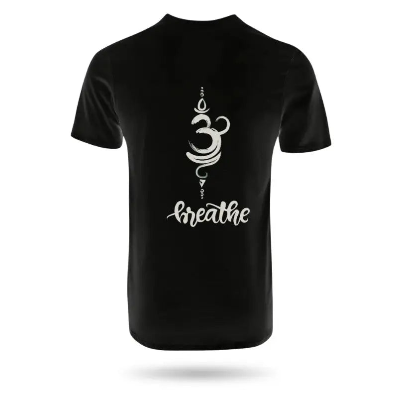 Black SKiD O2 Women's Om Breathe printed T-shirt, pack of 2, featuring comfortable fabric and stylish design.
