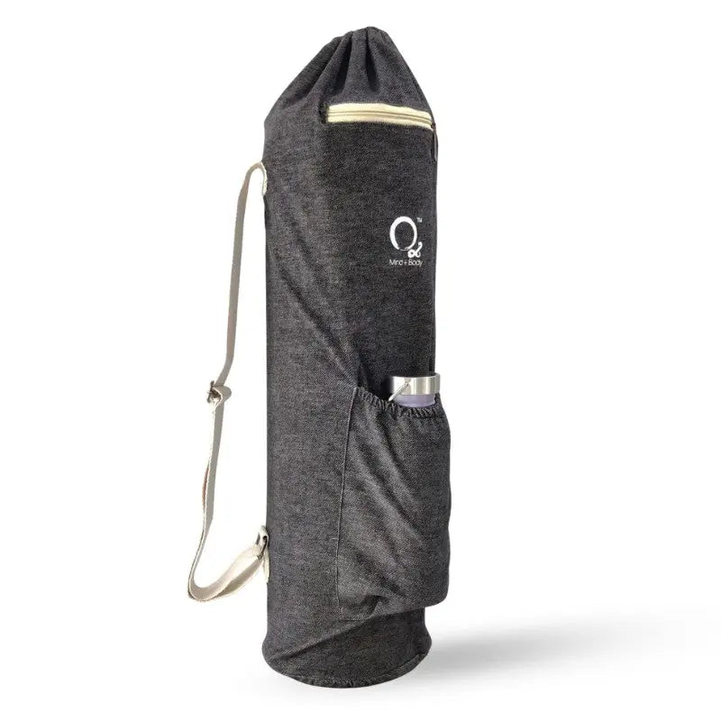 SkiD O2 Unisex 2 Pocket Basic Yoga Bag - Charcoal Grey