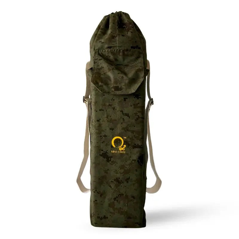 SkiD O2 Unisex Double Block Pocket Mat Yoga Bag - Olive Green - Yoga