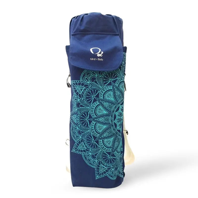 SkiD O2 Unisex Double Block Pocket Mat Yoga Bag - Blue