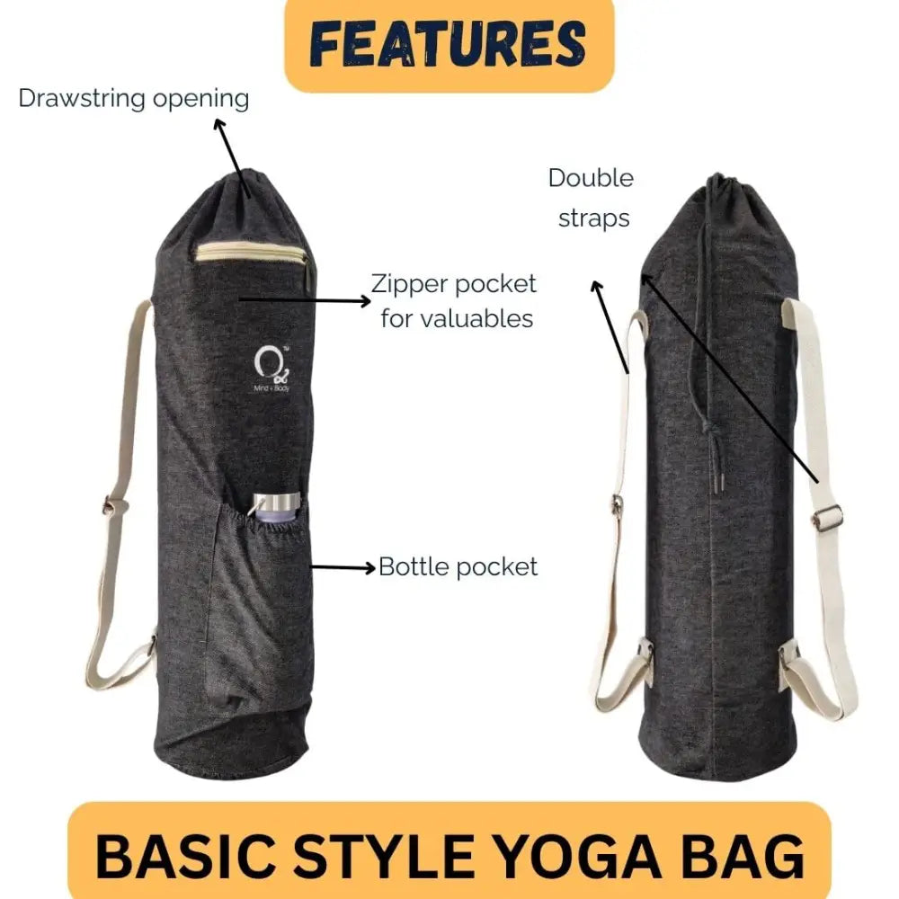 Skid O2 Unisex Yoga Mat Bag-2 Pockets - Yoga