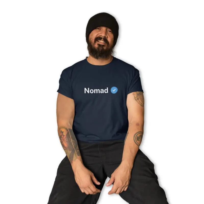 The Mahua Store Men’s The Verified Nomad Male Print T-shirt - Navy / XS - T-shirt