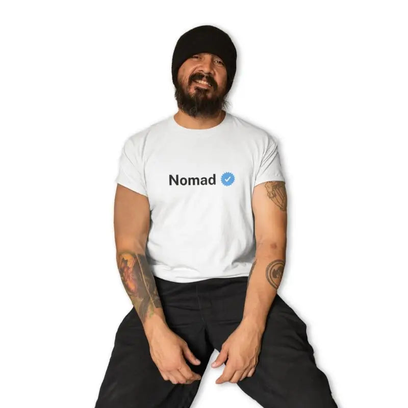 The Mahua Store Men’s The Verified Nomad Male Print T-shirt - White / XS - T-shirt