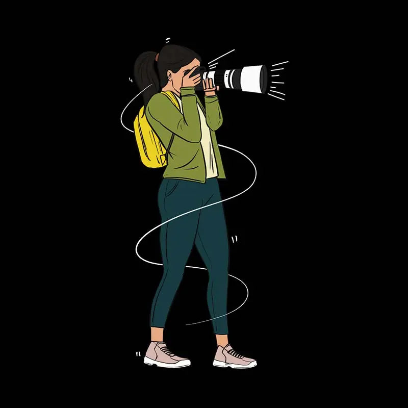 The Mahua Store Women’s The Photographer-Female Print T-shirt - T-shirt