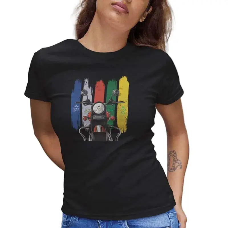 The Mahua Store Women’s Ride On Print T-shirt - Black / XS - T-shirt