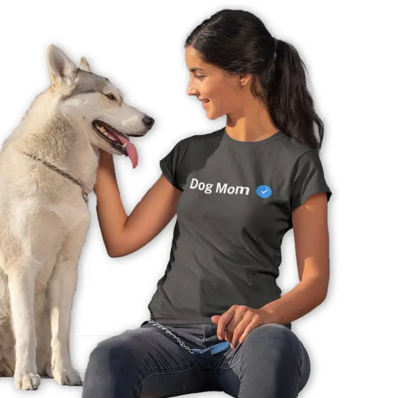 The Mahua Store Women’s The Verified Dog Mom Female Print T-shirt - Olive / XS - T-shirt