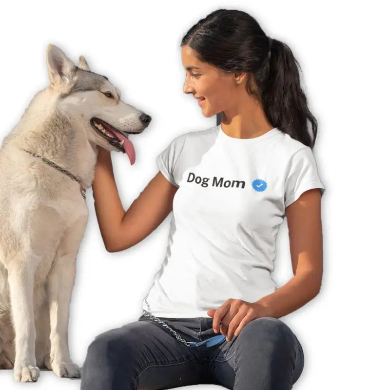 The Mahua Store Women’s The Verified Dog Mom Female Print T-shirt - White / XS - T-shirt