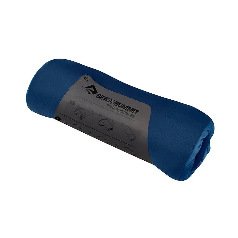 The Sea to Summit FoamCore Camping and Travel Pillow - Navy Blue / Regular - Travel Essentials