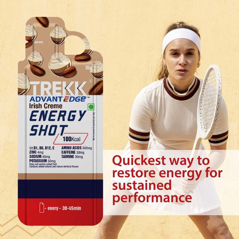Trekk Nutrition Advantage Irish Creme Energy Shot Gel 35g - Pack of 20 - Energy Gels