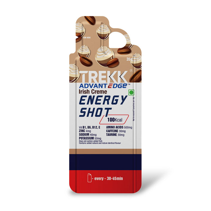 Trekk Nutrition Advantage Irish Creme Energy Shot Gel 35g - Pack of 20 - Energy Gels