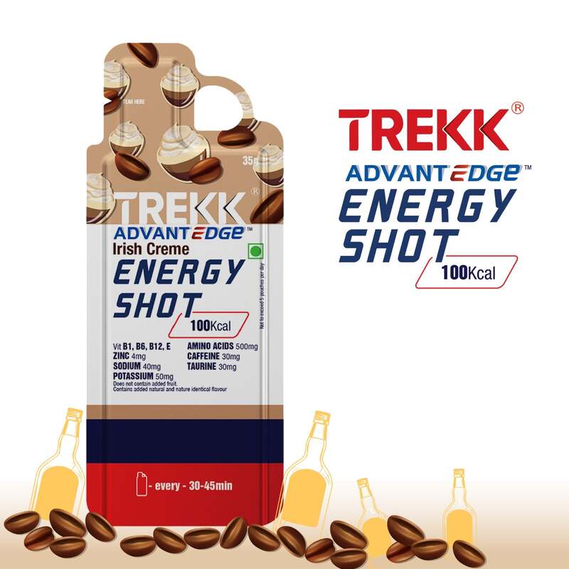 Trekk Nutrition Advantage Irish Creme Energy Shot Gel 35g - Pack of 20 - Energy Gels