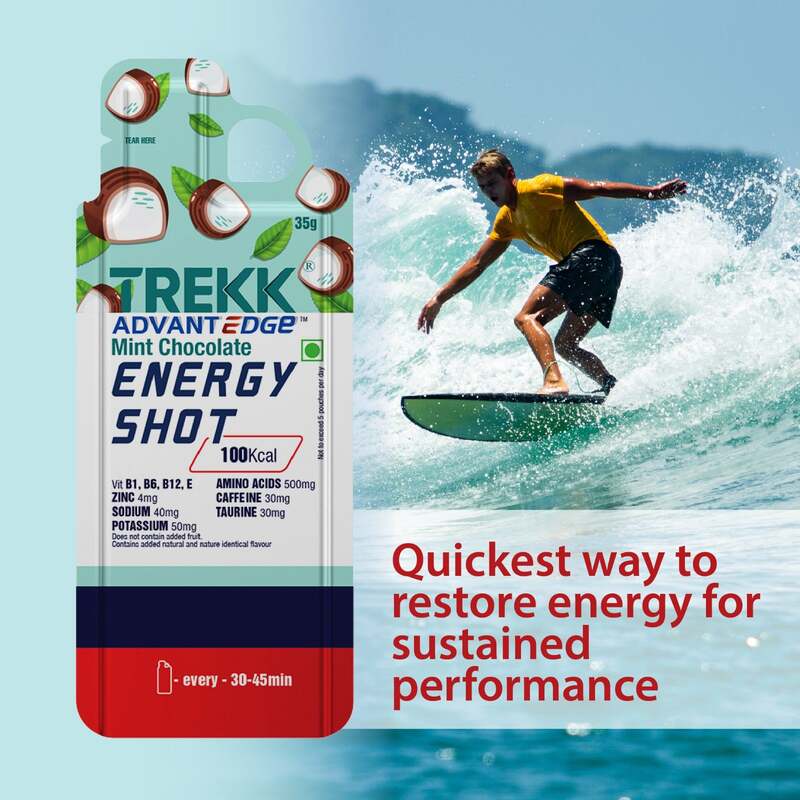 Trekk Nutrition Advantage Mint Chocolate Energy Shot Gel 35g - Pack of 20 - Energy Gels