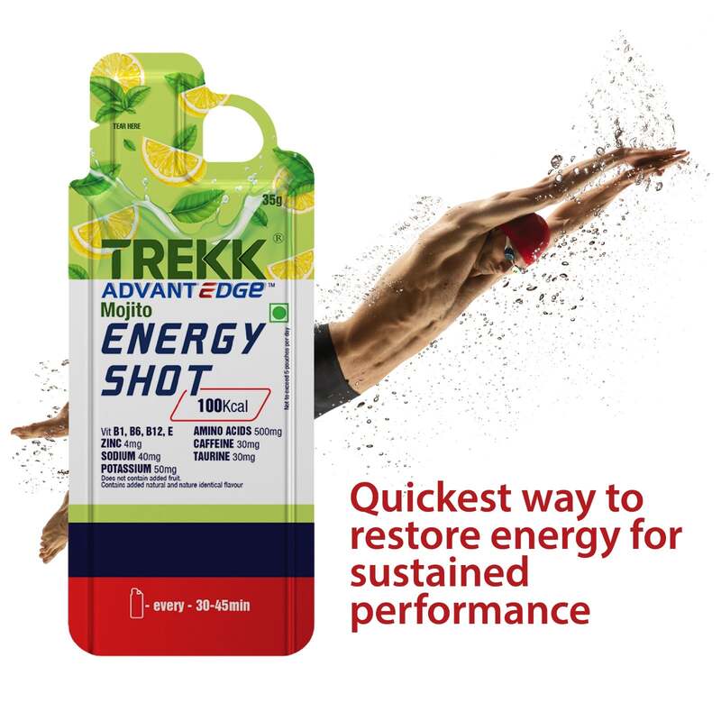 Trekk Nutrition Advantage Mojito Energy Shot Gel 35g - Pack of 20 - Energy Gels