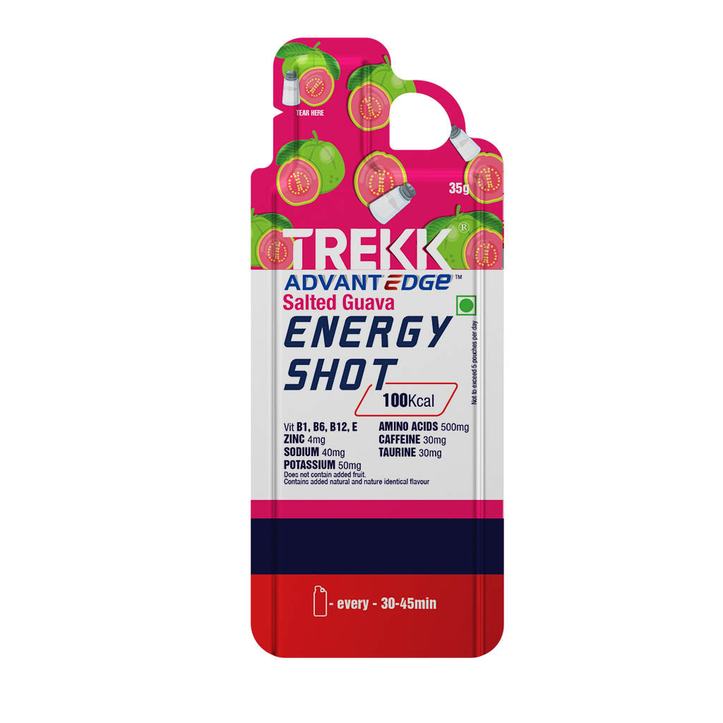 Trekk Nutrition Advantage Salted Guava Energy Shot Gel 35g - Pack of 20 - Energy Gels