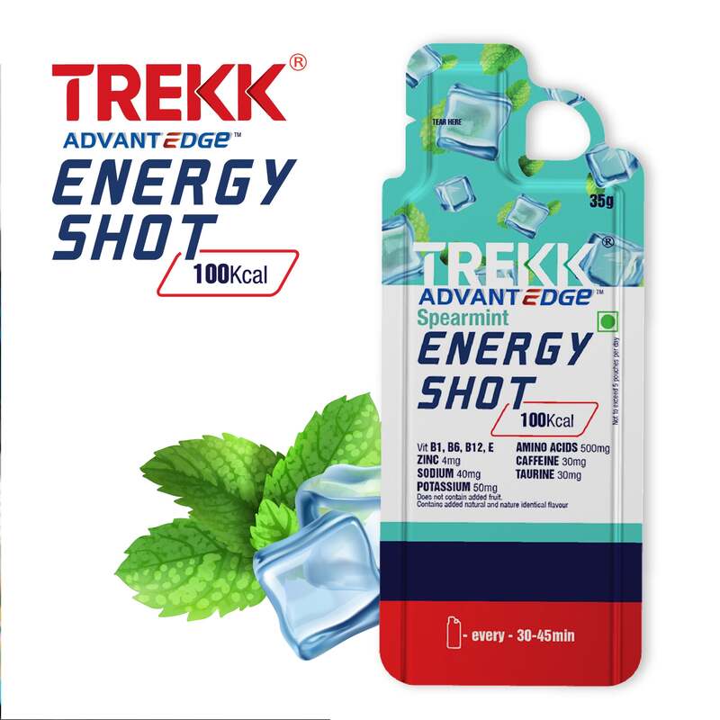 Trekk Nutrition Advantage Spearmint Energy Shot Gel 35g - Pack of 20 - Energy Gels