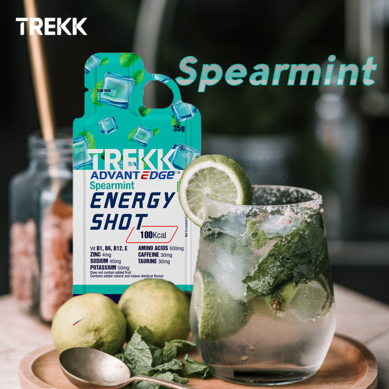 Trekk Nutrition Advantage Spearmint Energy Shot Gel 35g - Pack of 20 - Energy Gels