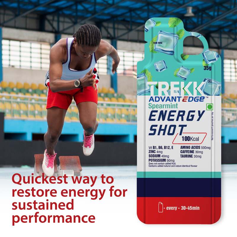 Trekk Nutrition Advantage Spearmint Energy Shot Gel 35g - Pack of 20 - Energy Gels