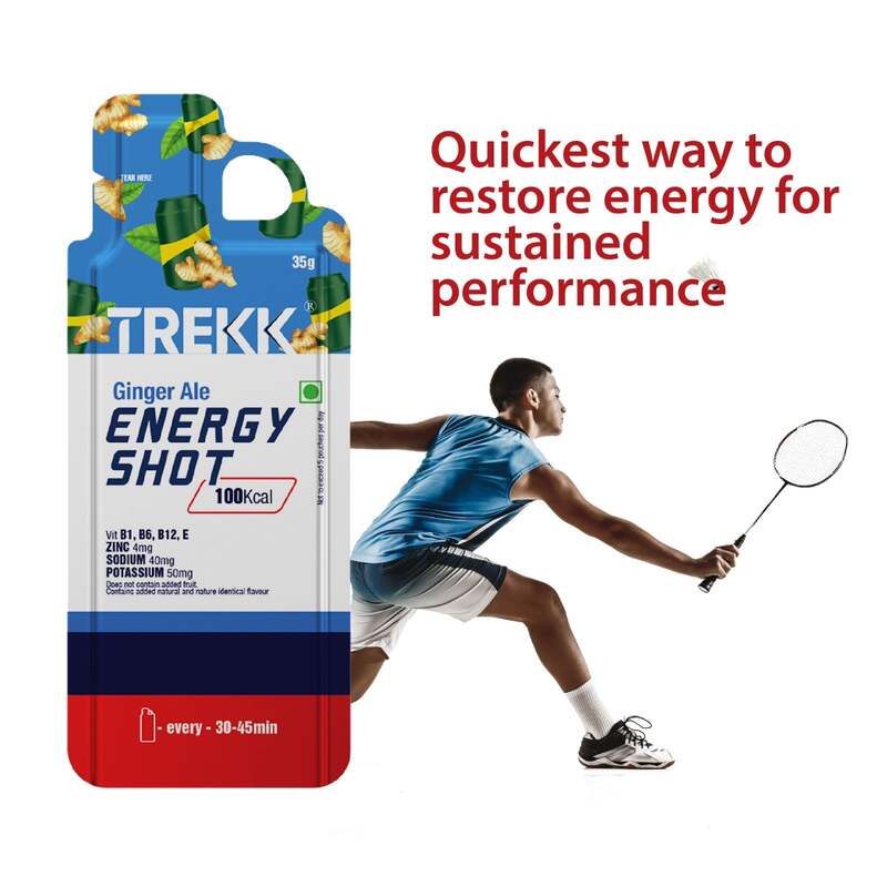 Trekk Nutrition Ginger Ale Energy Shot Gel 35g - Pack of 20 - Energy Gels