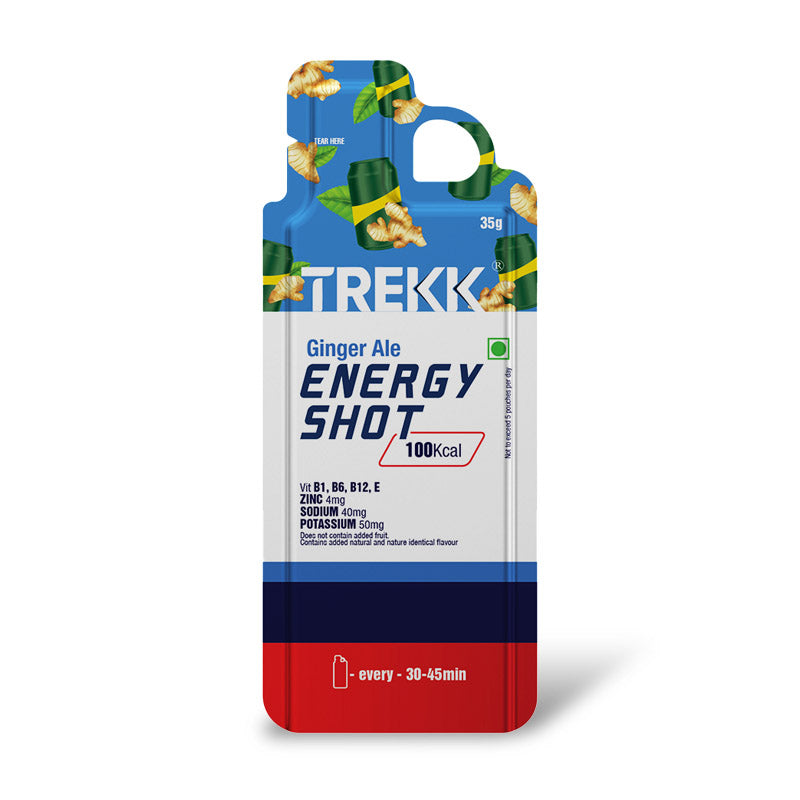 Trekk Nutrition Ginger Ale Energy Shot Gel 35g - Pack of 20 - Energy Gels