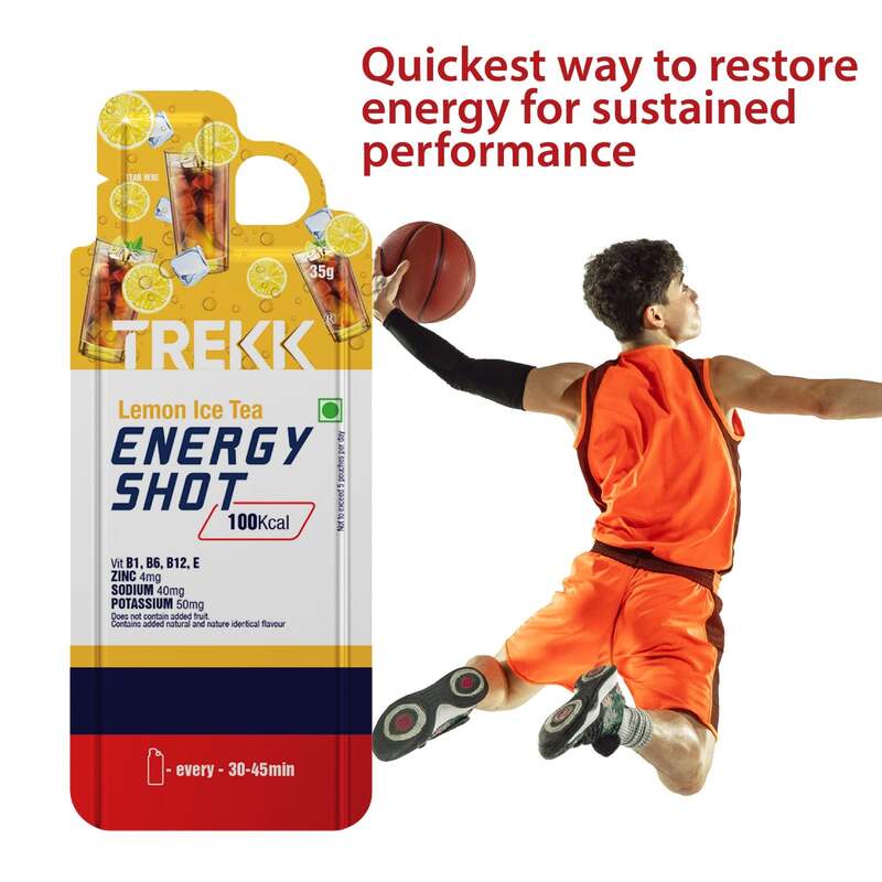 Trekk Nutrition Lemon Ice Tea Energy Shot Gel 35g - Pack of 20 - Energy Gels