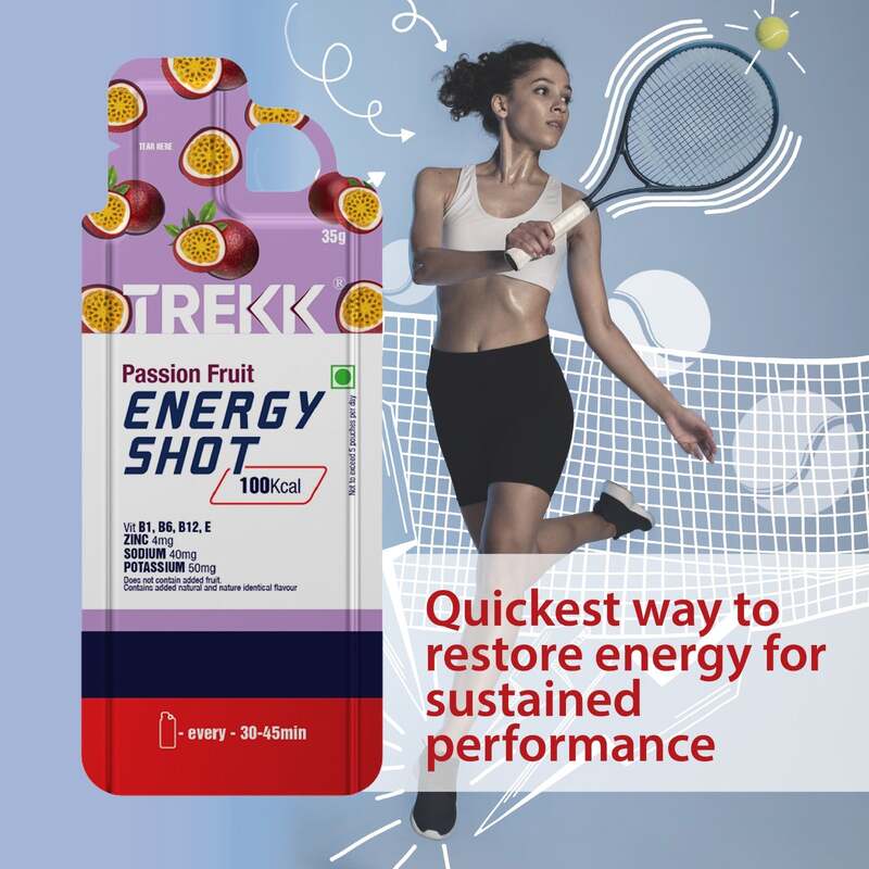 Trekk Nutrition Passion Fruit Energy Shot Gel 35g - Pack of 20 - Energy Gels