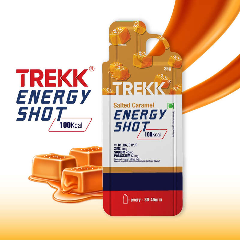Trekk Nutrition Salted Caramel Energy Shot Gel 35g - Pack of 20 - Energy Gels