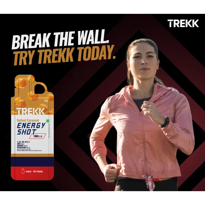 Trekk Nutrition Salted Caramel Energy Shot Gel 35g - Pack of 20 - Energy Gels