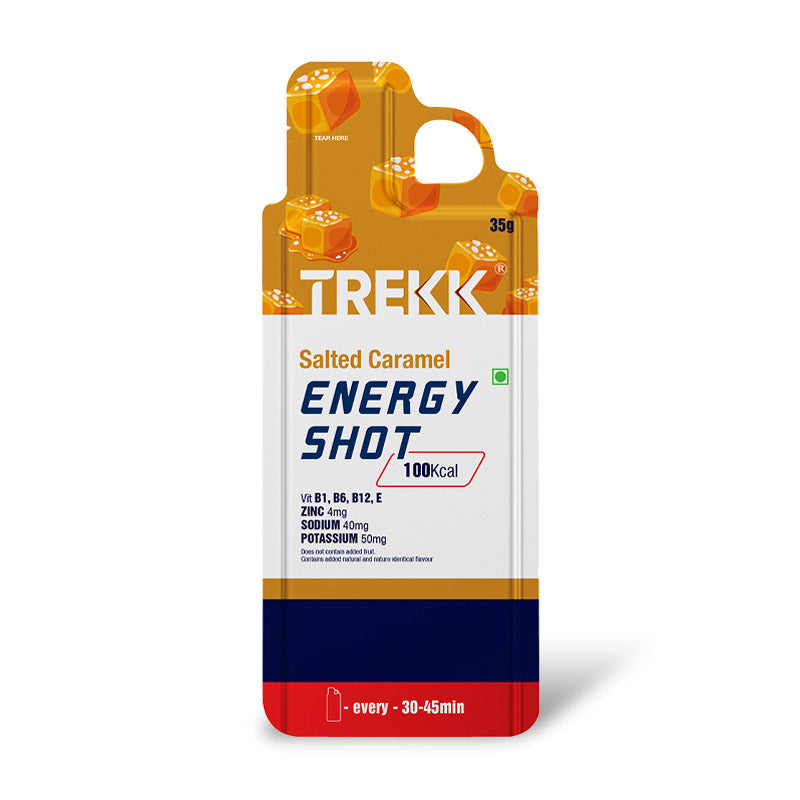 Trekk Nutrition Salted Caramel Energy Shot Gel 35g - Pack of 20 - Energy Gels