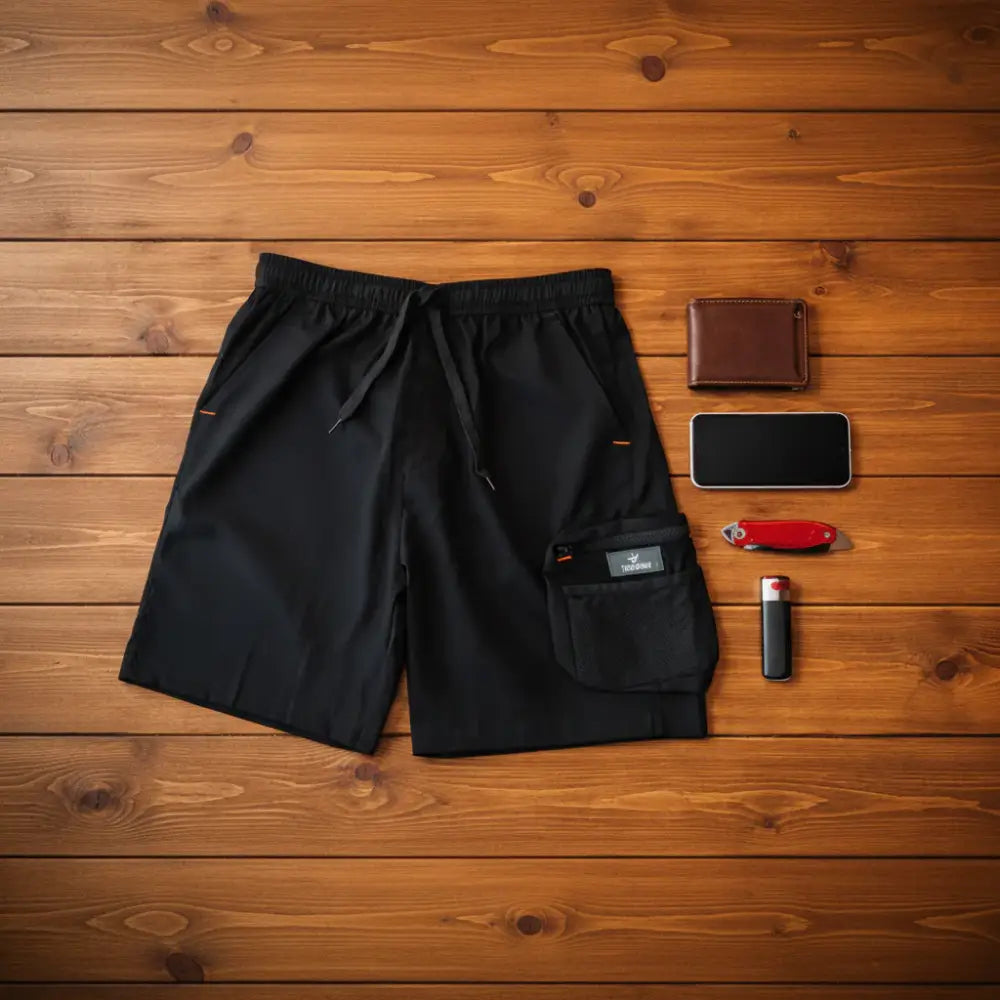 Trekmonk Men’s Grid Alpha Shorts – Lightweight Outdoor & Travel Shorts