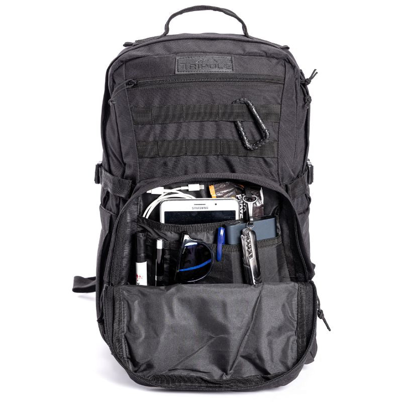 Tripole Captain 25 Litre Tactical Backpack with Molle Webbing and Carabineer - Rucksacks and Backpacks
